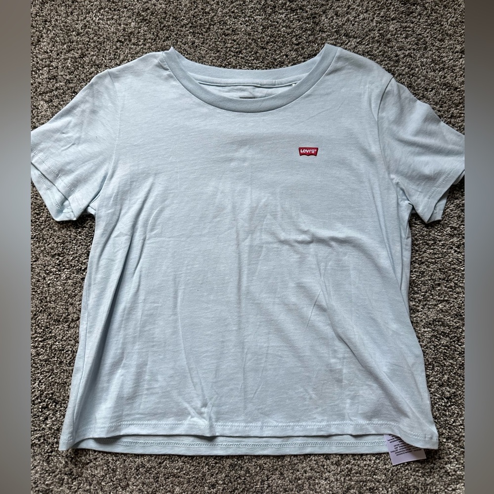 Levi's Blue Fitted Short Sleeve Tee